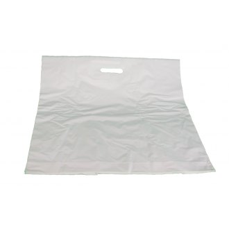 Taška odnosná igelitová s průhmatem,­ extra velké  60x55 cm,­ bílá,­ 50 ks